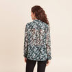 Chemise manches longues en voile vert femme