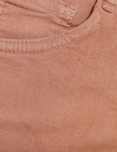 Pantalon léger taille standard 7/8ème marron femme