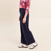 Pantalon en velours bleu marine femme