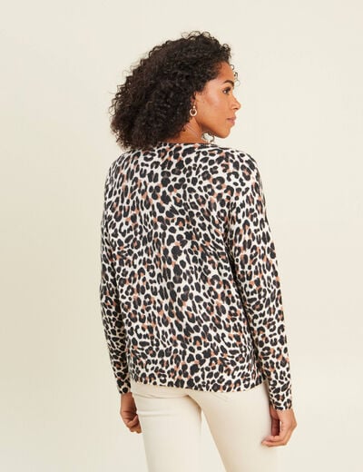 Pull manches longues bleu gris femme