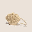Sac bandouli&egrave;re doubl&eacute; ecru femme