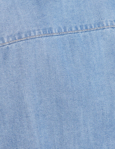 Blouson boutonné en jean denim double stone femme