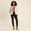 Pantalon ajusté détails zippés noir femme