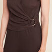 Combinaison pantalon marron foncé femme