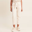 Pantalon large 7/8ème ivoire femme