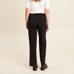 Pantalon droit taille haute noir femme