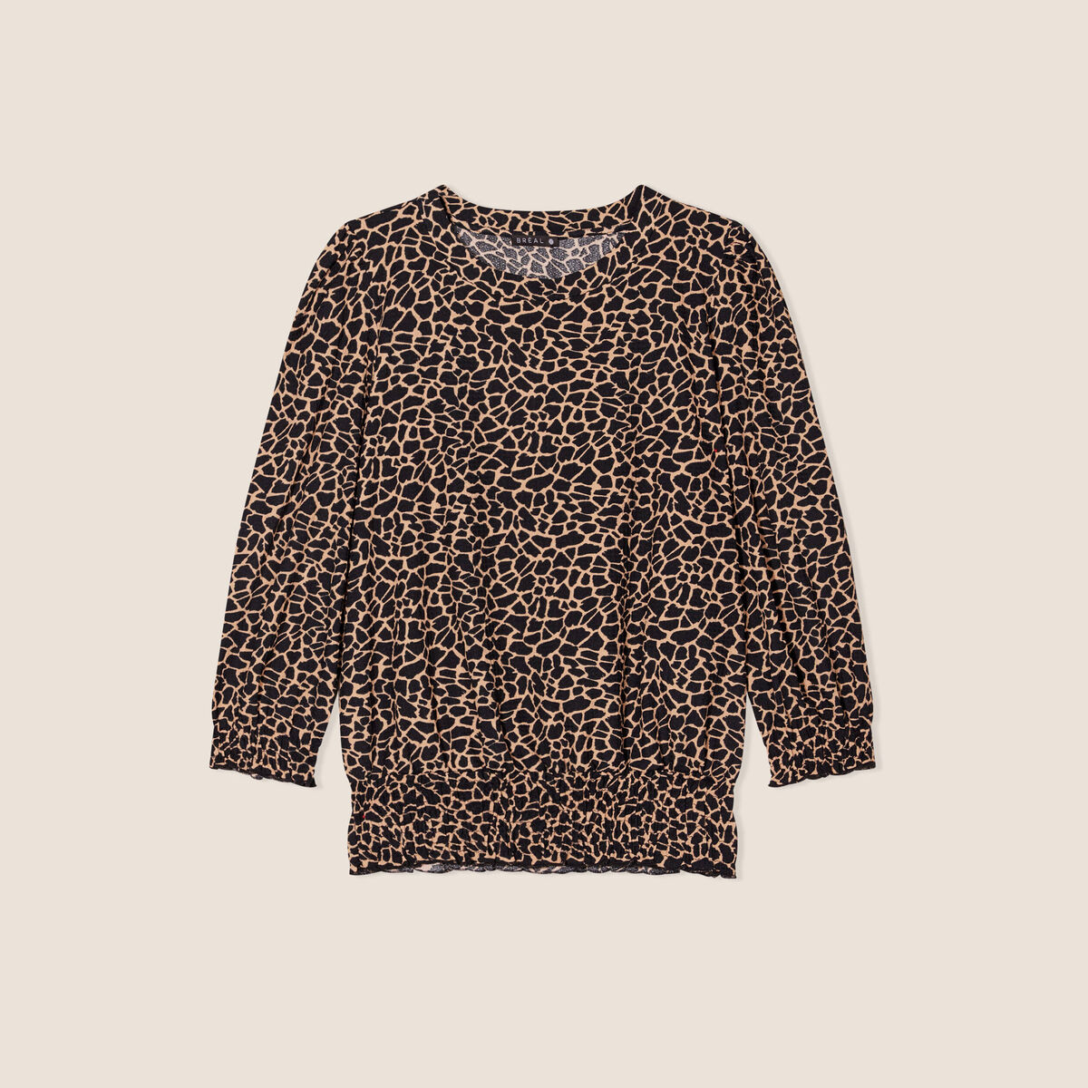 Blouse manches 3/4 noir femme