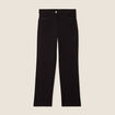 Pantalon droit noir femme