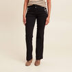 Pantalon coupe bootcut &agrave; pont noir femme