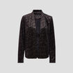Veste droite velours noir femme