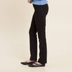 Jean droit taille basculée noir femme