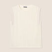 T-shirt sans manches ecru femme
