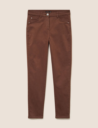 Pantalon magique Le L&eacute;ger coupe ajust&eacute;e marron femme