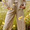 Pantalon coupe barrel taille haute blanc femme
