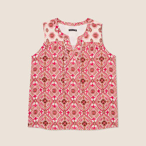 blouse fluide sans manches rose femme Blouse fluide sans manches rose femme