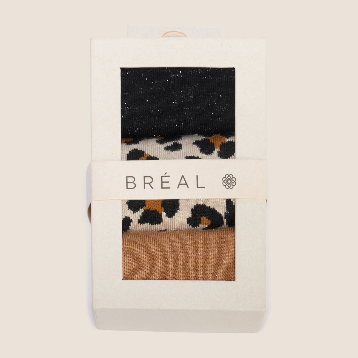 Coffret lot de 3 paires de chaussettes ecru femme