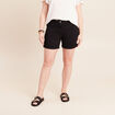 Short droit en jean noir femme