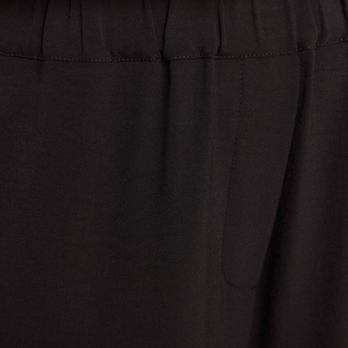 Pantalon large taille haute noir femme