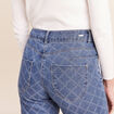 Jean coupe droite jacquard denim stone femme
