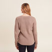 Pull manches longues taupe femme