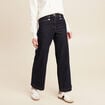 Jean large &agrave; pont denim brut femme