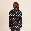 Chemise fluide manches longues noir femme