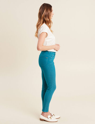 Pantalon léger taille standard 7/8ème vert femme