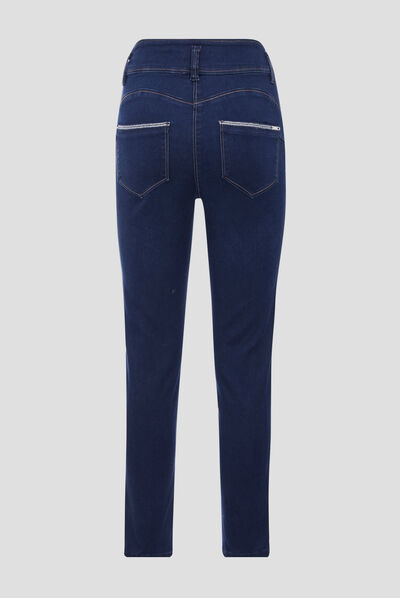Jean ajusté 7/8ème denim brut femme