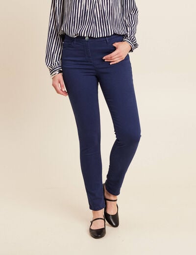 Jean magique L'Unique coupe ajust&eacute;e bleu marine femme