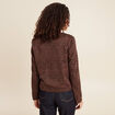 Veste doubl&eacute;e marron femme