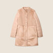 Manteau long su&eacute;dine sable femme