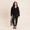 Pantalon magique Le L&eacute;ger enduit noir femme