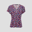 T-shirt manches courtes bleu foncé femme