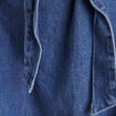 Robe droite courte manches tr&egrave;s courtes denim double stone femme