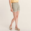 Short droit taille &eacute;lastiqu&eacute;e vert clair femme