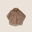 Poncho taupe femme
