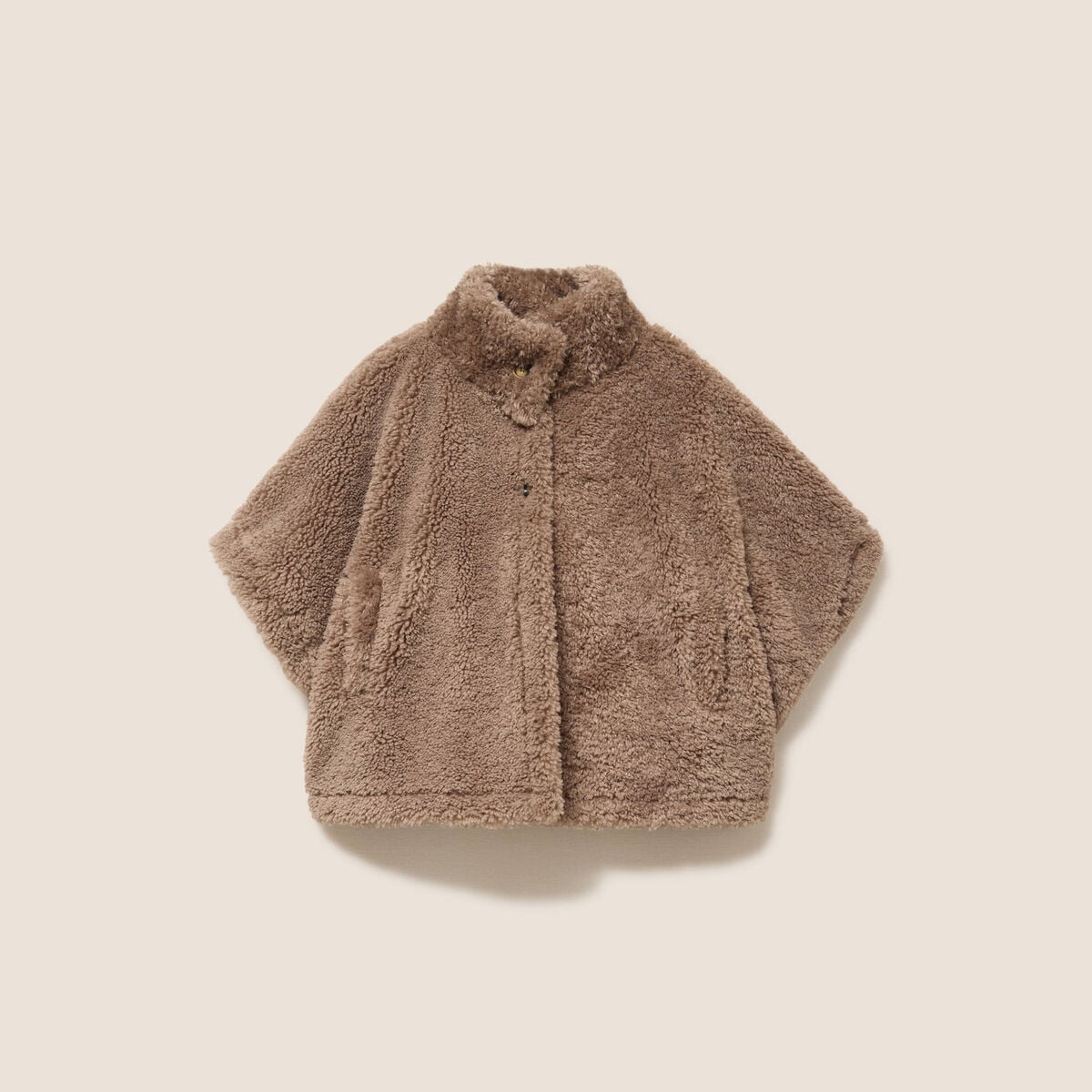 Poncho taupe femme