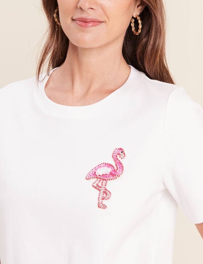T-shirt manches courtes blanc femme