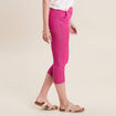 Pantacourt ajusté taille haute rose fushia femme