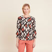 Blouse manches 3/4 orange femme