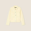 Veste boutonnée en jean jaune clair femme