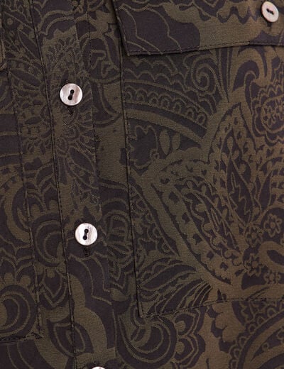 Chemise manches longues vert femme