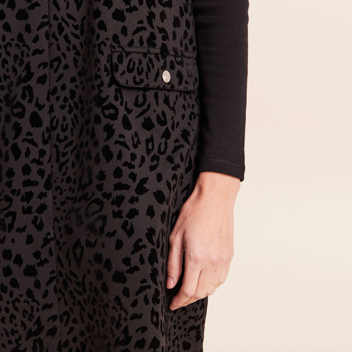 Robe chasuble noir femme