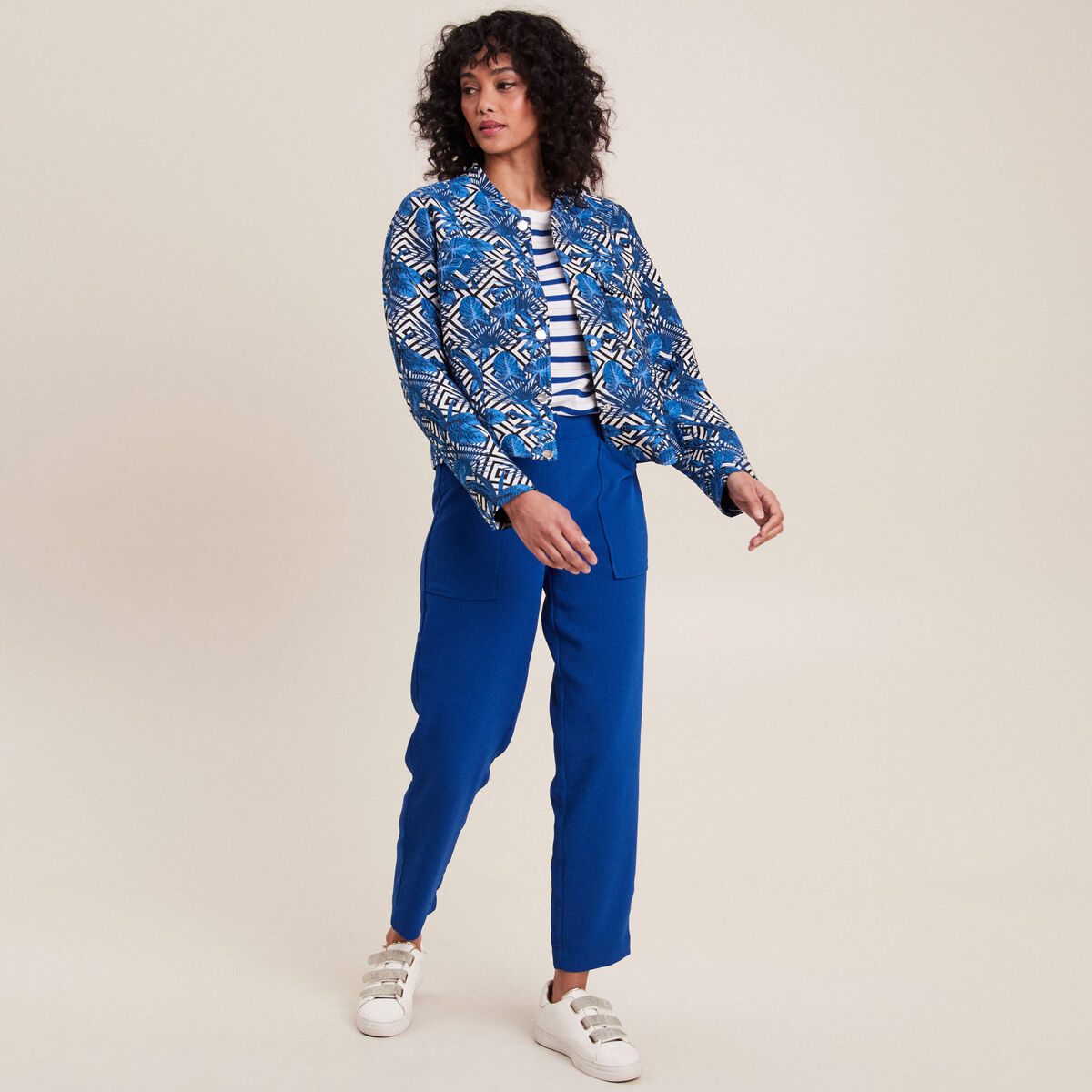T-shirt manches courtes bleu femme