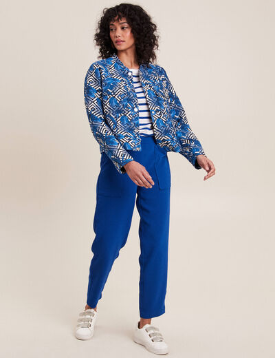 T-shirt manches courtes bleu femme