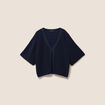 Gilet manches courtes bleu marine femme