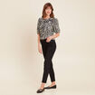 Blouse manches courtes noir femme