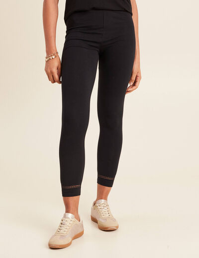 Pantalon legging 7/8ème noir femme