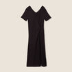 Robe midi moulante noir femme