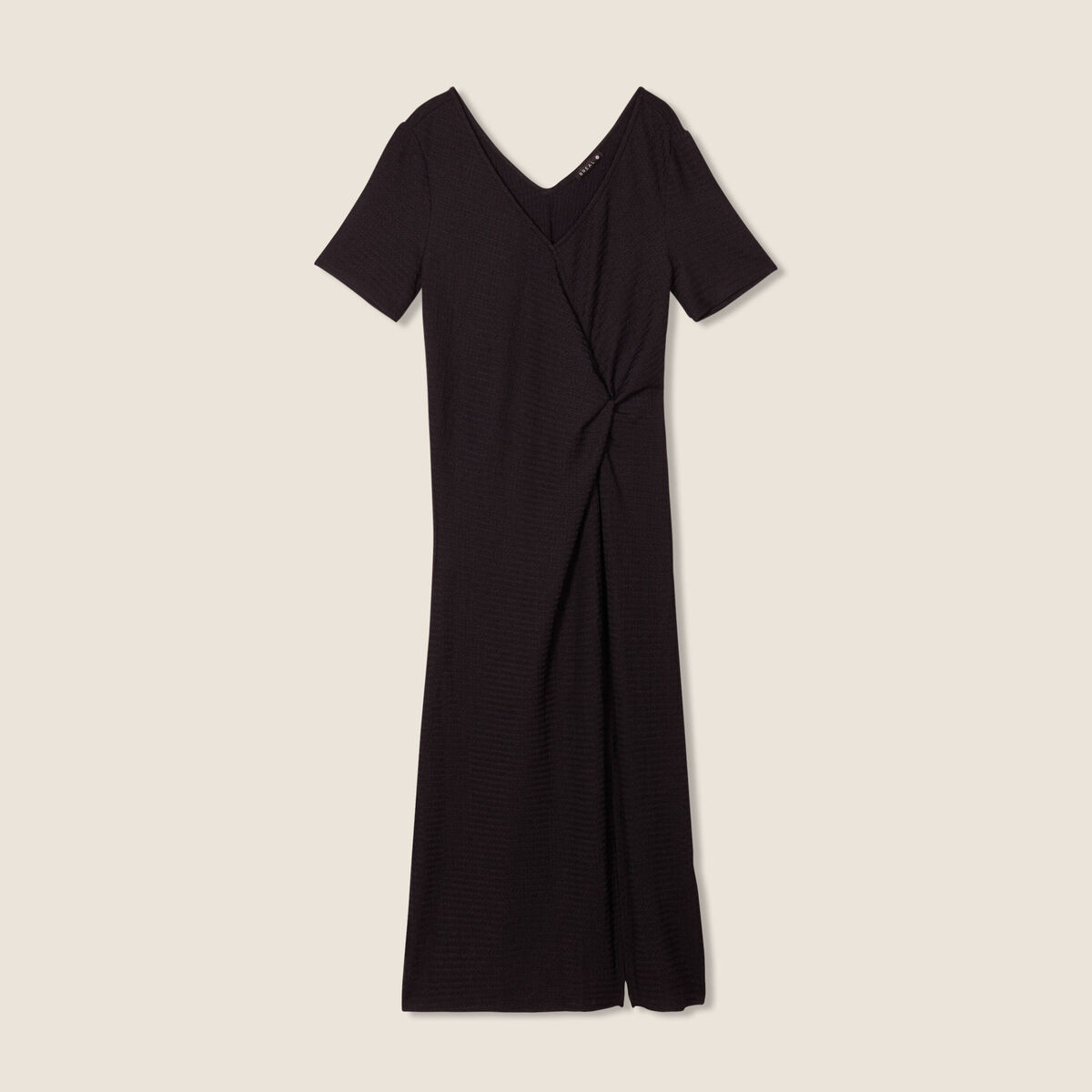Robe midi moulante noir femme